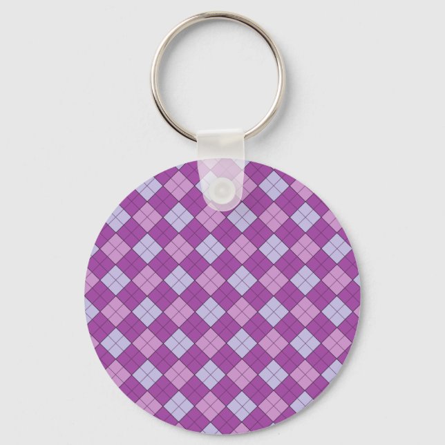 Porte-clés Porte - clé Plaid violet (Recto)