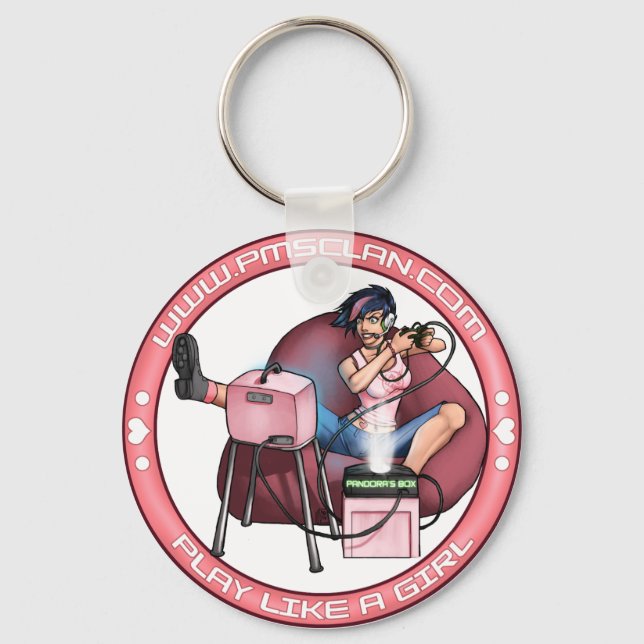 Porte-clés Porte - clé PMS - Boîte de Pandore rose 2 (Recto)