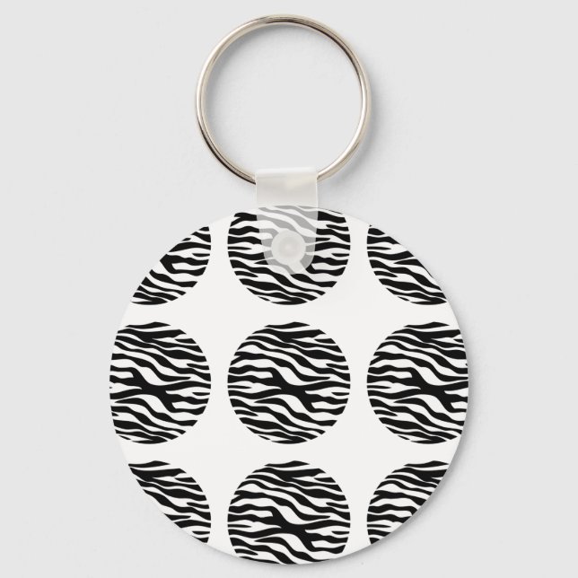 Porte-clés Porte - clé Pois d'impression Zebra (Recto)