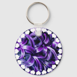 Porte-clés Porte - clé pourpre de fleur de jacinthe
