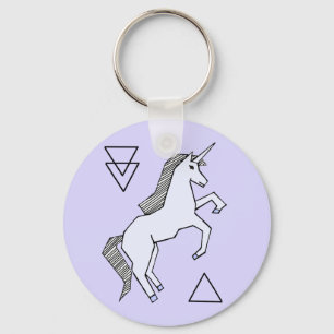 Porte-clés Porte - clé pourpre de licorne de lavande mignonn