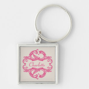 Porte-clés Porte - clé Premium Chic Rose Damask