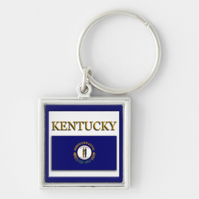 Porte-clés Porte - clé Premium Design Drapeau Kentucky (Devant)