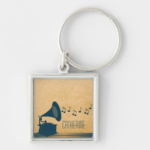 Porte-clés Porte - clé Premium Gramophone Vintage bleu