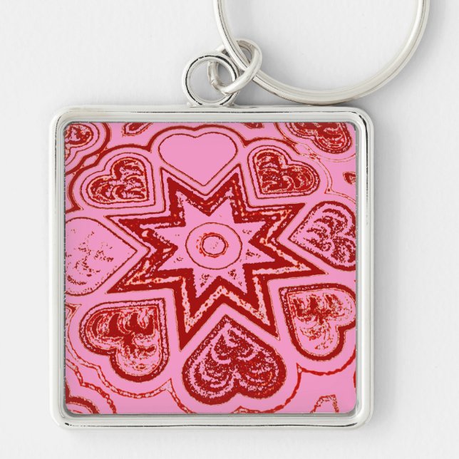 Porte-clés porte - clé Premium "My Heart" (rose) (Devant)