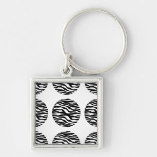 Porte-clés Porte - clé Premium Pois d'impression Zebra