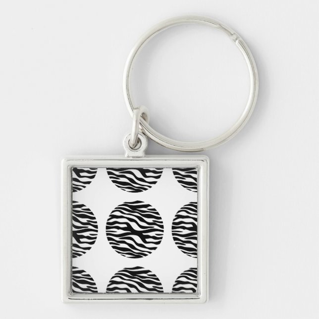Porte-clés Porte - clé Premium Pois d'impression Zebra (Devant)