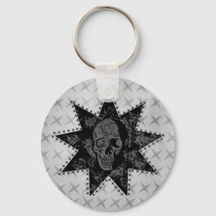 Porte-clés Porte - clé punk de crâne (gris)