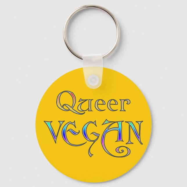 Porte-clés Porte - clé Queer Vegan (Recto)