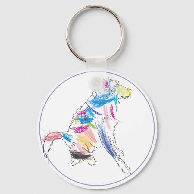 Porte-clés Porte - clé Rainbow Chien (Recto)