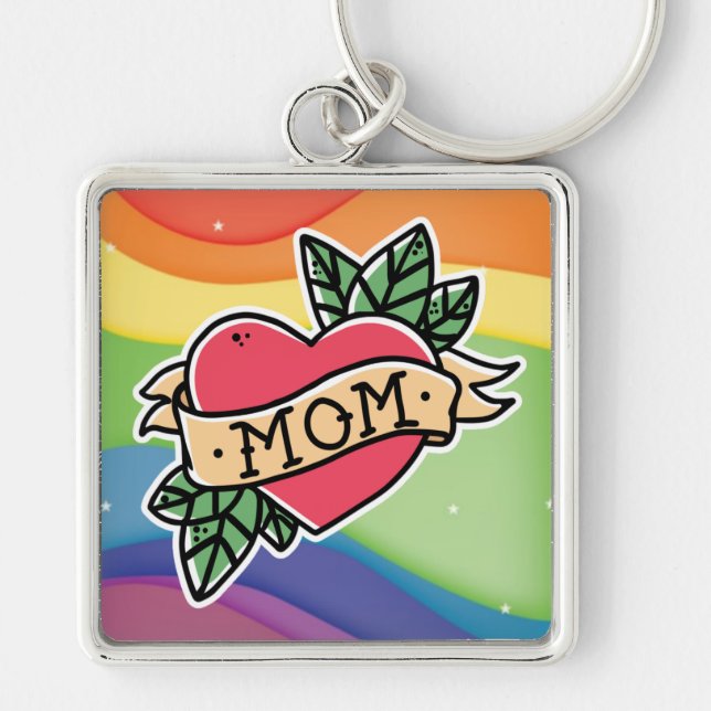 Porte-clés Porte - clé Rainbow Mom (Devant)
