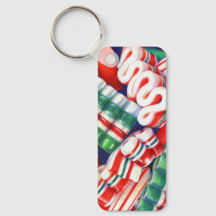 Porte-clés PORTE - CLÉ rectangle en aluminium RIBBON CANDY