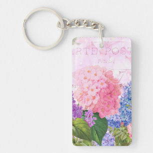 Porte-clés Porte - clé Rectangle Fleurs Redoute (double face)