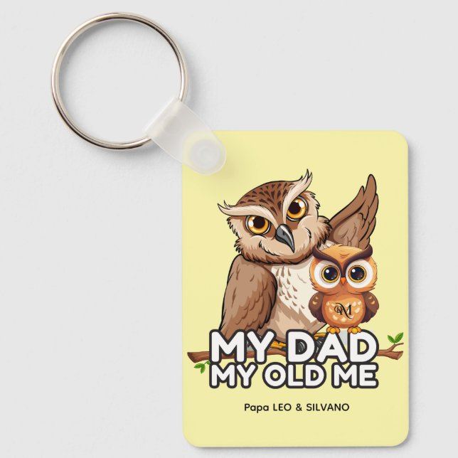 Porte-clés Porte - clé Rectangle : Mon père Mon vieux moi (ja (Recto)