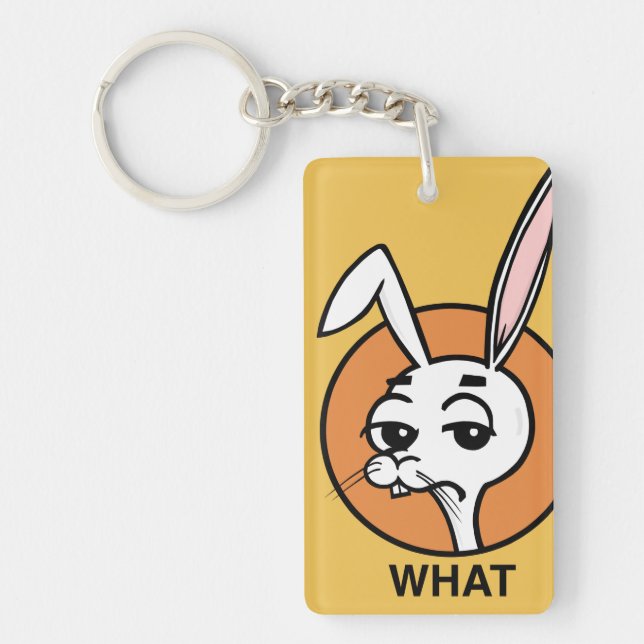 Porte-clés Porte - clé RECTANGULAIRE DE RABBBIT DE DESSIN AMU (Devant)