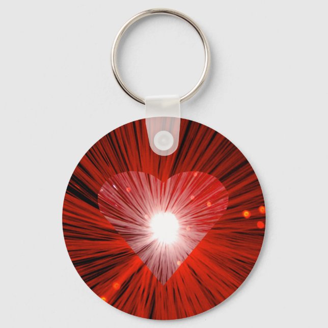 Porte-clés Porte - clé Red Heart rond (Recto)