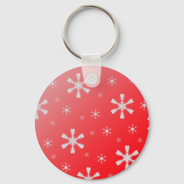 Porte-clés Porte - clé Red Snowflake (Recto)