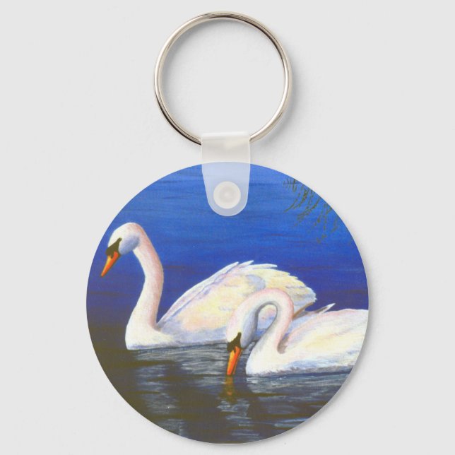Porte-clés Porte - clé Réflexions sur le cygne (Recto)