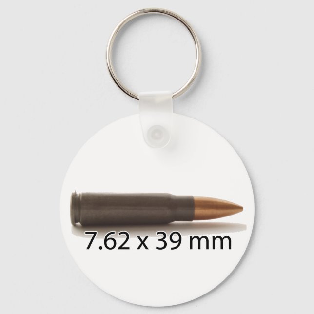 Porte-clés Porte - clé rond AK47 Ammo 7,62 x 39 mm (Recto)
