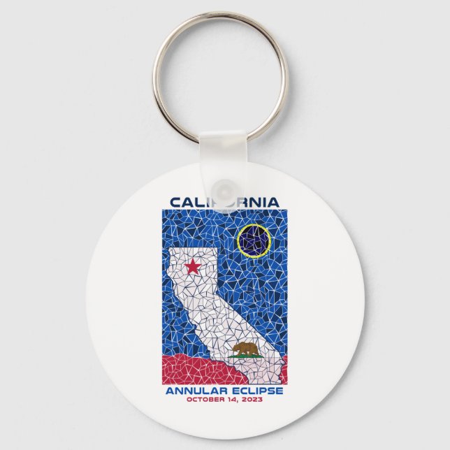 Porte-clés Porte - clé rond Eclipse de Californie (Recto)