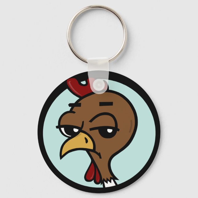 PORTE-CLÉS PORTE - CLÉ ROND EN POULET (Recto)