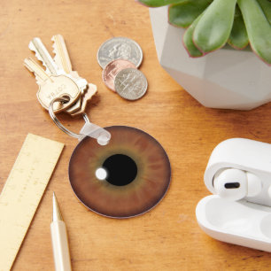 Porte-clés Porte - clé rond fait sur commande d'oeil d'iris