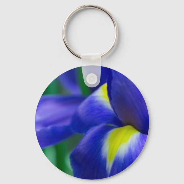 Porte-clés Porte - clé rond Iris violet (Recto)