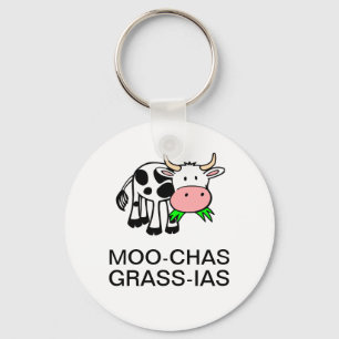 Porte-clés Porte - clé rond Moo-chas Grass-ias (Muchas Gracia