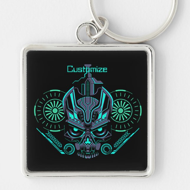 Porte-clés Porte - clé ronde à crâne (Devant)