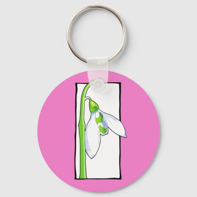 Porte-clés Porte - clé rose blanc (Recto)