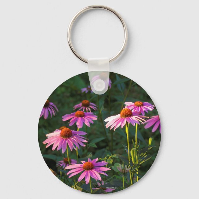 Porte-clés Porte - clé rose daises (Recto)