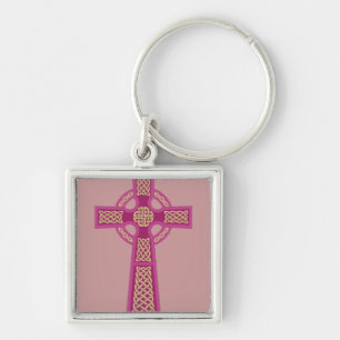 Porte-clés Porte - clé rose de croix celtique