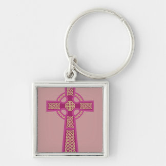 Porte-clés Porte - clé rose de croix celtique