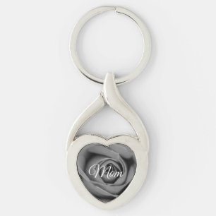 Porte-clés Porte - clé rose en métal de maman monochromatique