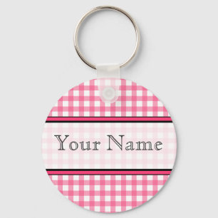 Porte-clés Porte - clé rose En vichy