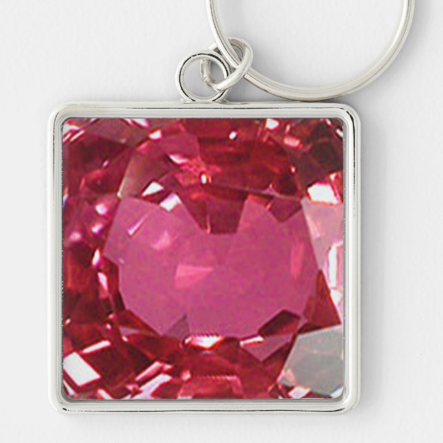 Porte-clés Porte - clé rose Gemstone (Devant)