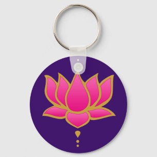 Porte-clés Porte - clé rose henné Lotus