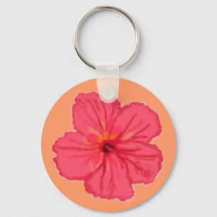 Porte-clés Porte - clé rose Hibiscus