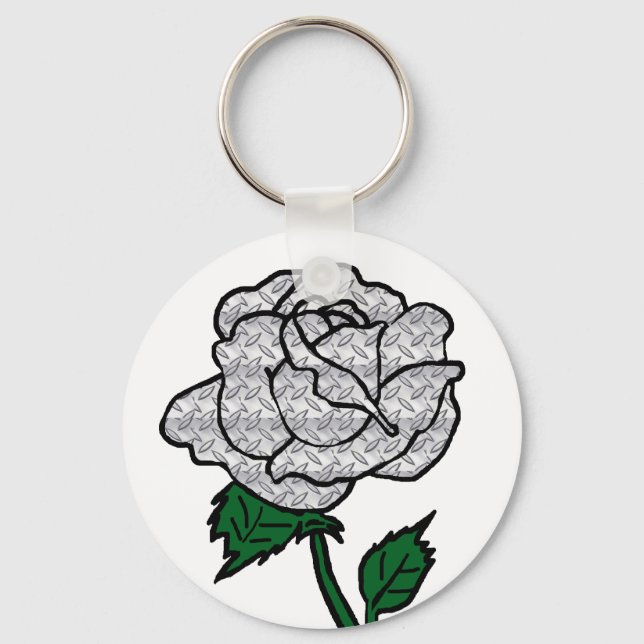 Porte-clés Porte - clé rose métallique (Recto)