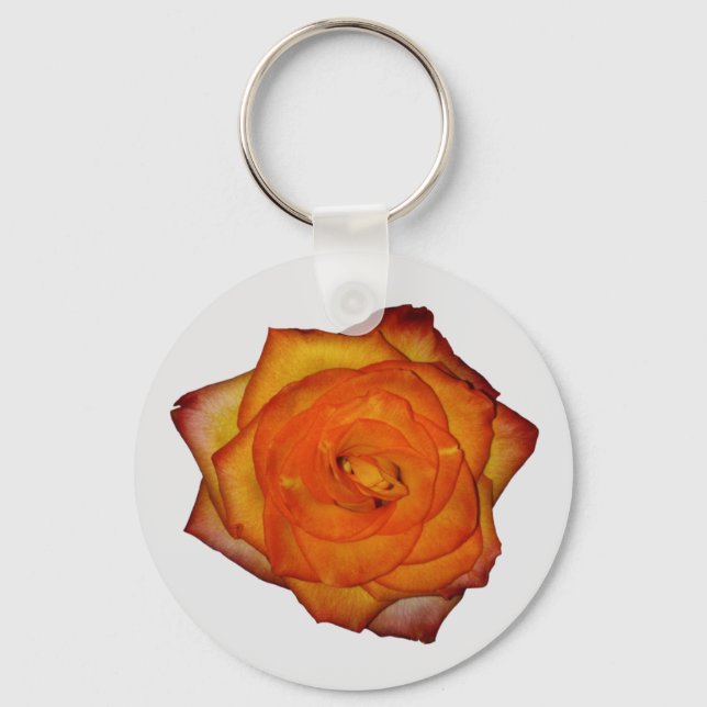 Porte-clés Porte - clé Rose orange brûlé (Recto)