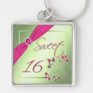 Porte-clés Porte - clé rose, vert, et jaune de sweet sixteen