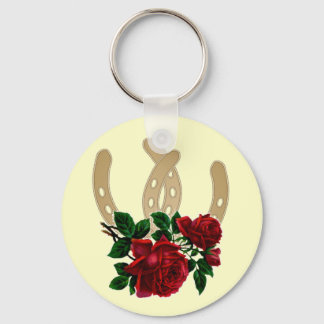 Porte-clés Porte - clé Roses rouges et Chaussures de Cheval d