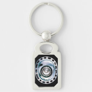 Porte-clés Porte - clé rotatoire en métal de rectangle