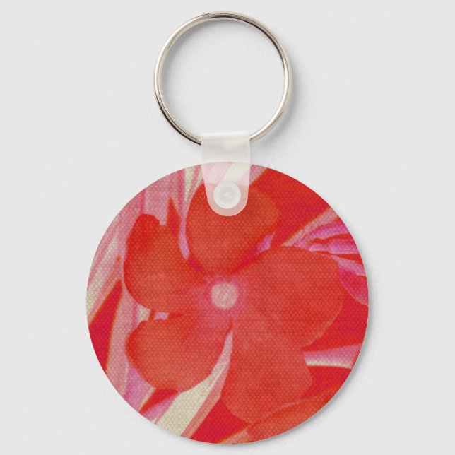 Porte-clés Porte - clé rouge de fleur (Recto)