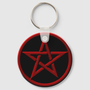 Porte-clés Porte - clé rouge de pentagone étoilé