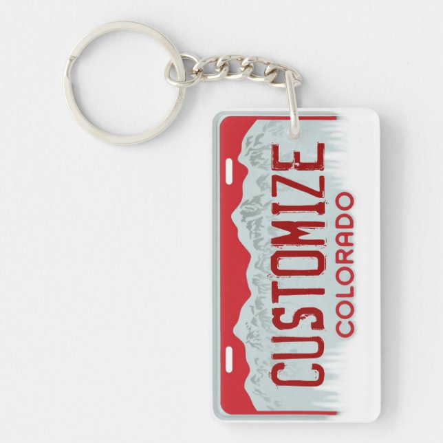 Porte-clés Porte - clé rouge de plat de permis (Devant)