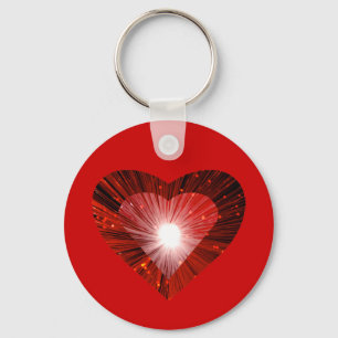 Porte-clés Porte - clé rouge du coeur rouge