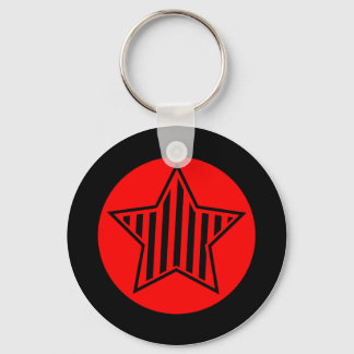 Porte-clés Porte - clé rouge et étoile noire