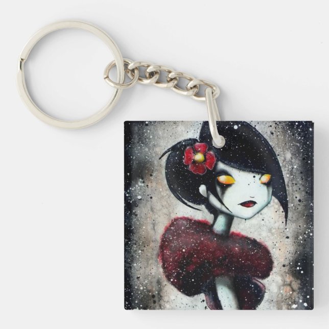 Porte-clés Porte - clé (rouge) latéral (Devant)