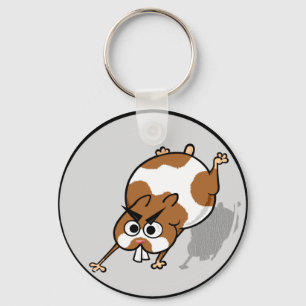 PORTE-CLÉS PORTE - CLÉ ROUND DE HAMSTER DE STYLE DE CARTOON